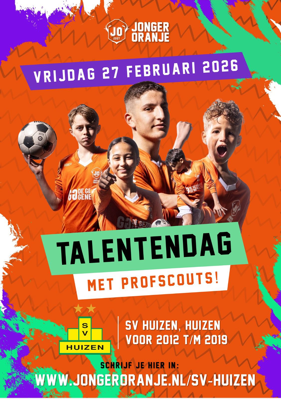 Jonger Oranje komt naar SV Huizen