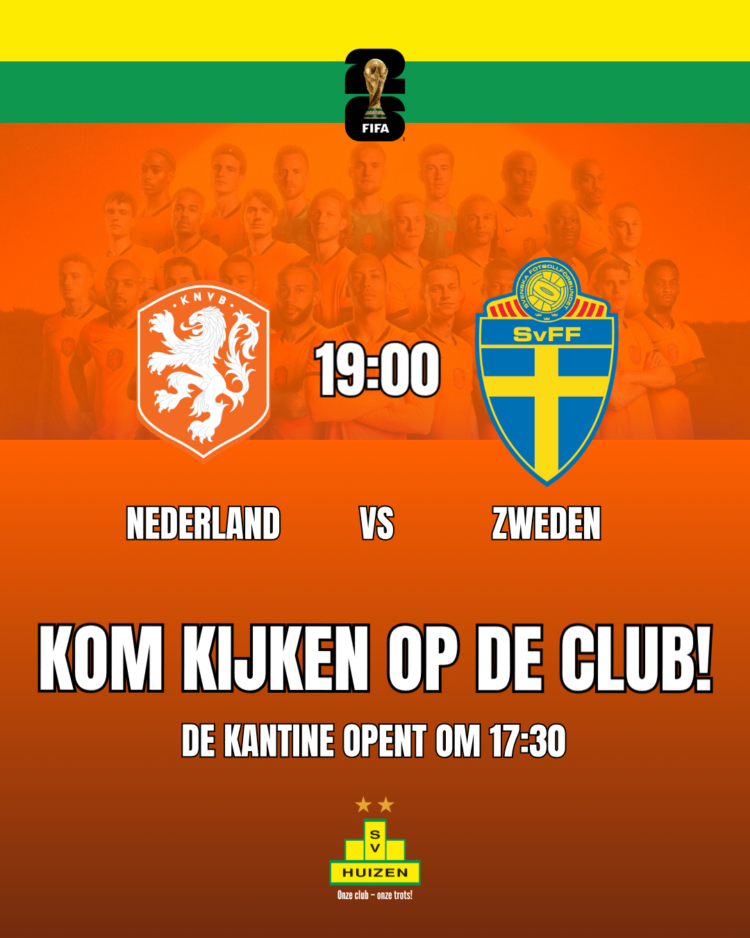 wk kijken op de club