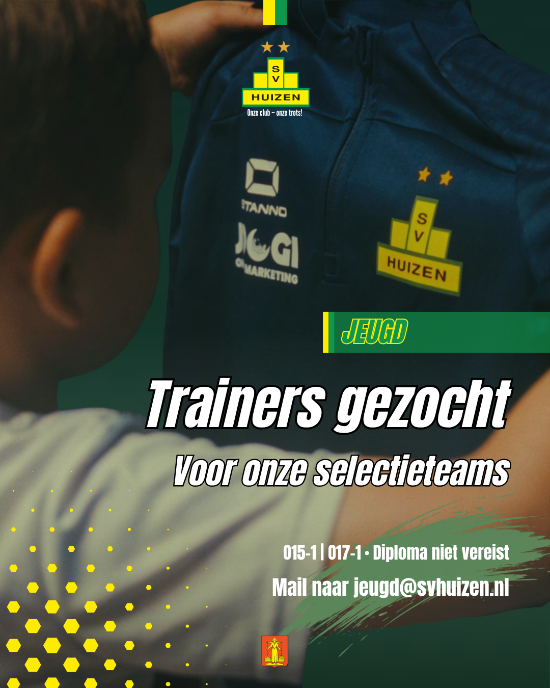 Flyer jeugdtrainer gezocht