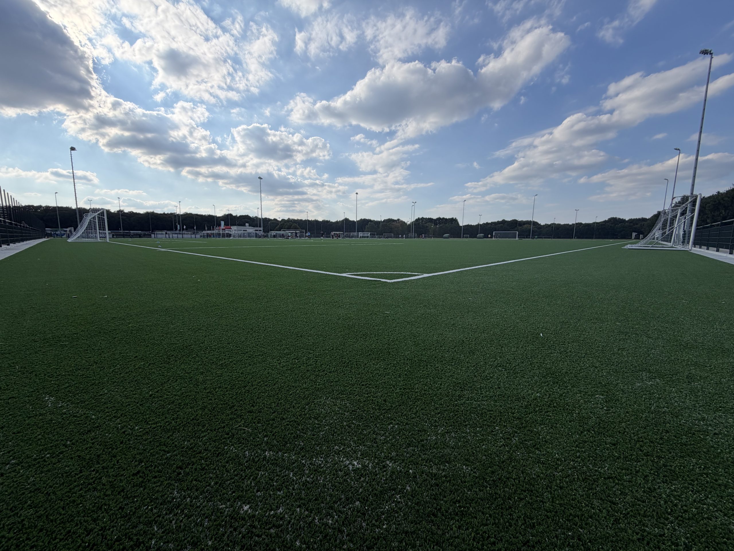 Hoekaanzicht kunstveld
